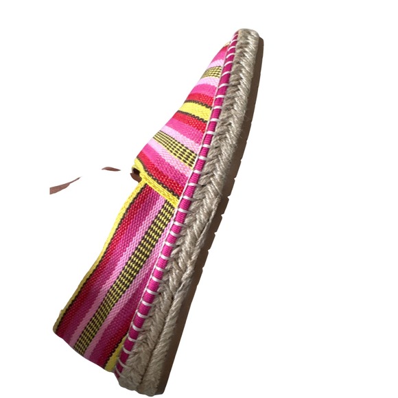Chelsea & Violet Mimi shoes pink & yellow canvas espadrilles 5.5 M NEW WITH TAGS - Picture 6 of 7